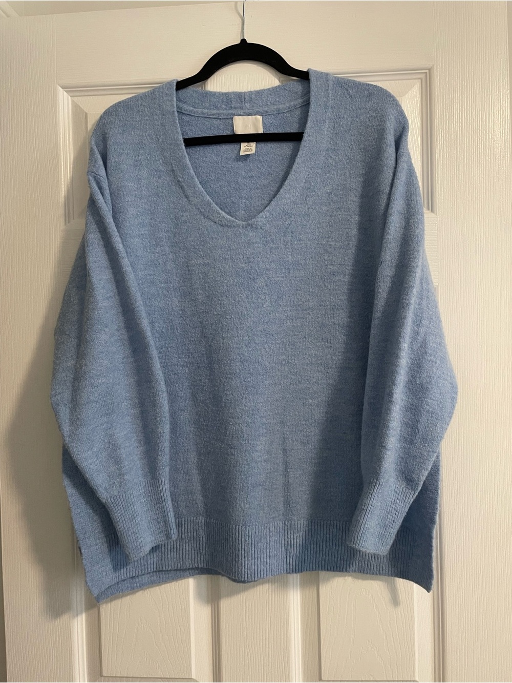 H&M Cozy Light Blue V-Neck Sweater
